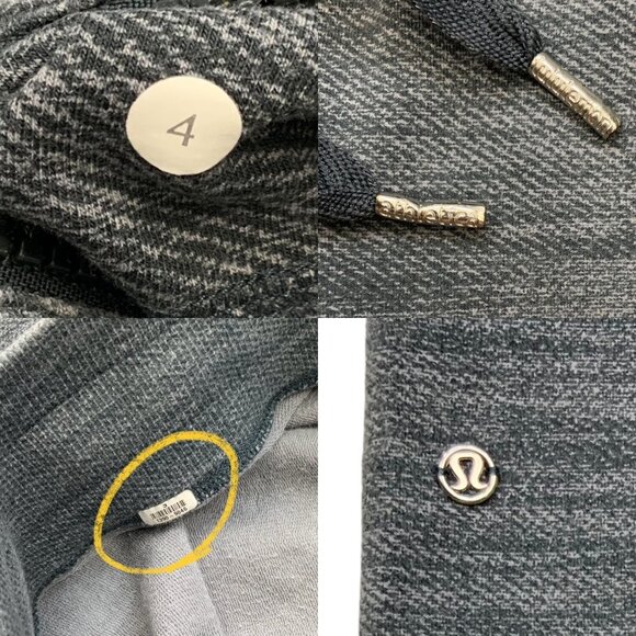 Lululemon Cropped Joggers Pant 4 Gray Drawstring Logo Athleisure Yoga Gorpcore - Picture 4 of 12